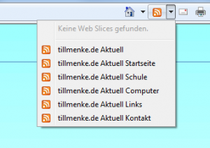 RSS-Feeds auf der tillmenke.de Startseite