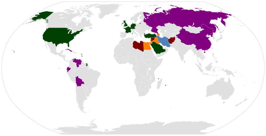 Iran, Islamische Republik auf der Weltkarte