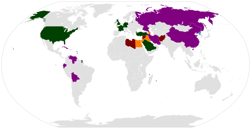 Korea, Demokratische Volksrepublik auf der Weltkarte